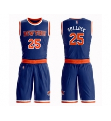 Men's New York Knicks #25 Reggie Bullock Swingman Royal Blue Basketball Suit Jersey - Icon Edition