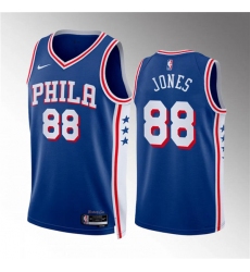 Men's Philadelphia 76ers #88 Kai Jones Royal Icon Edition Stitched Jersey