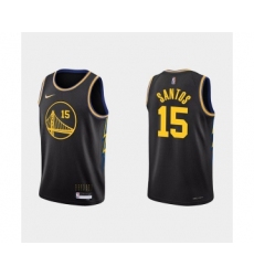 Men's Golden State Warriors #15 Gui Santos 2022 Black Stitched Basketball Jersey