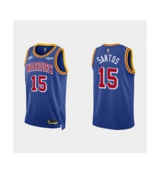 Mens Golden State Warriors #15 Gui Santos 2022 Royal Stitched Basketball Jersey