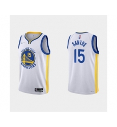 Men's Golden State Warriors #15 Gui Santos 2022 White Stitched Basketball Jersey