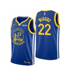 Men's Golden State Warriors #22 Andrew Wiggins 2022 Royal 75th Anniversary Stitched Jersey