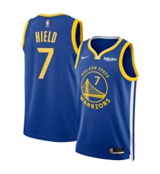 Men's Golden State Warriors #7 Buddy Hield Blue Icon Edition Stitched Basketball Jersey