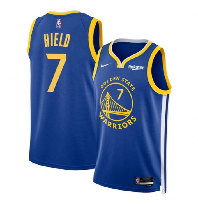 Men's Golden State Warriors #7 Buddy Hield Blue Icon Edition Stitched Basketball Jersey