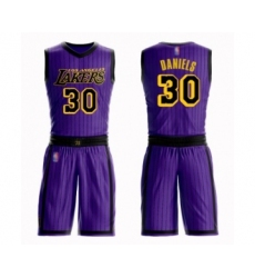 Men's Los Angeles Lakers #30 Troy Daniels Swingman Purple Basketball Suit Jersey - City Edition