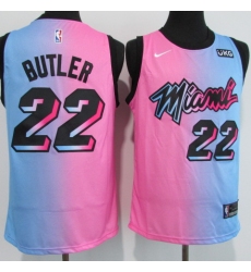 Men's Miami Heat #22 Jimmy Butler Swingman Blue Basketball Jersey ...