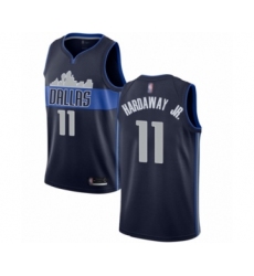 Men's Dallas Mavericks #11 Tim Hardaway Jr. Authentic Navy Blue Basketball Jersey Statement Edition