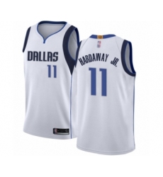 Men's Dallas Mavericks #11 Tim Hardaway Jr. Authentic White Basketball Jersey - Association Edition