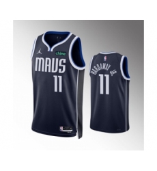 Men's Dallas Mavericks #11 Tim Hardaway Jr. Navy Statement Edition Stitched Basketball Jersey