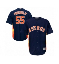 Youth Houston Astros #55 Ryan Pressly Authentic Navy Blue Alternate Cool Base Baseball Jersey