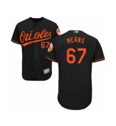 Men's Baltimore Orioles #67 John Means Black Alternate Flex Base Authentic Collection Baseball Jersey