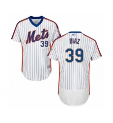 Men's New York Mets #39 Edwin Diaz White Alternate Flex Base Authentic Collection Baseball Jersey