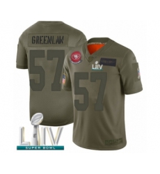 Youth San Francisco 49ers #57 Dre Greenlaw Limited Olive 2019 Salute to Service Super Bowl LIV Bound Football Jersey