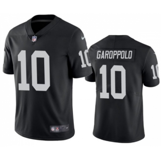 Men's Las Vegas Raiders #10 Jimmy Garoppolo Black Vapor Untouchable Stitched Football Jersey
