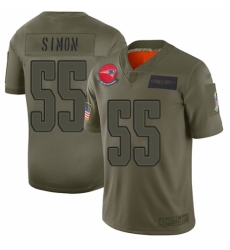 Youth New England Patriots #55 John Simon Limited Camo 2019 Salute to Service Football Jersey