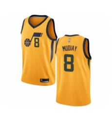 Youth Utah Jazz #8 Emmanuel Mudiay Swingman Gold Basketball Jersey Statement Edition