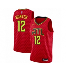 Youth Atlanta Hawks #12 De'Andre Hunter Swingman Red Basketball Jersey Statement Edition