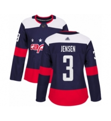 Women's Washington Capitals #3 Nick Jensen Authentic Navy Blue 2018 Stadium Series Hockey Jersey