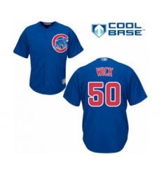 Youth Chicago Cubs #50 Rowan Wick Authentic Royal Blue Alternate Cool Base Baseball Player Jersey