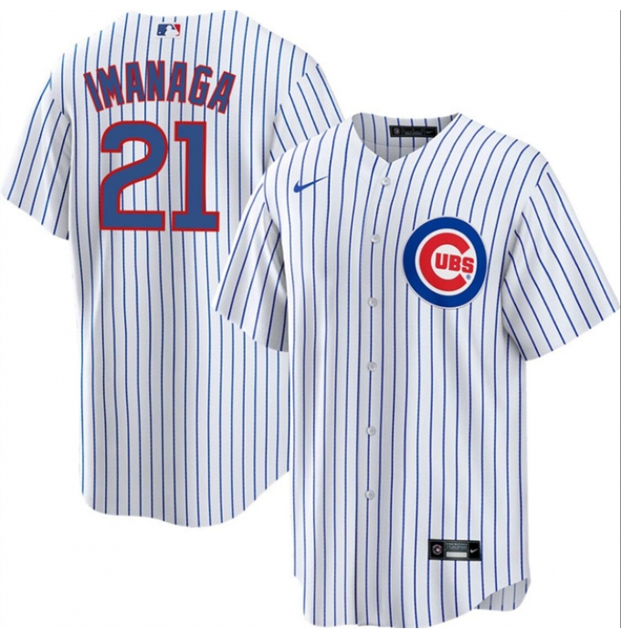 Men's Chicago Cubs #21 Shōta Imanaga White Cool Base Stitched Baseball Jersey