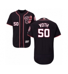 Men's Washington Nationals #50 Austin Voth Navy Blue Alternate Flex Base Authentic Collection Baseball Player Jersey