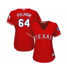 Women's Texas Rangers #64 C.D. Pelham Authentic Red Alternate Cool Base Baseball Player Jersey