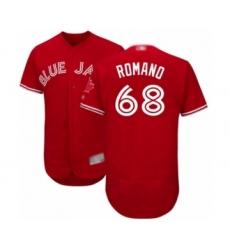 Men's Toronto Blue Jays #68 Jordan Romano Scarlet Alternate Flex Base Authentic Collection Alternate Baseball Player Jersey