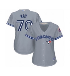 Women's Toronto Blue Jays #70 Anthony Kay Authentic Grey Road Baseball Player Jersey