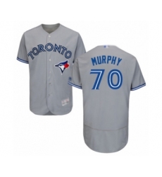 Men's Toronto Blue Jays #70 Patrick Murphy Grey Road Flex Base Authentic Collection Baseball Player Jersey