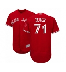 Men's Toronto Blue Jays #71 T.J. Zeuch Scarlet Alternate Flex Base Authentic Collection Alternate Baseball Player Jersey