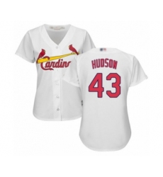 Women's St. Louis Cardinals #43 Dakota Hudson Authentic White Home Cool Base Baseball Player Jersey