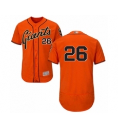 Men's San Francisco Giants #26 Chris Shaw Orange Alternate Flex Base Authentic Collection Baseball Player Jersey