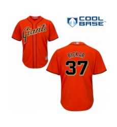Youth San Francisco Giants #37 Joey Rickard Authentic Orange Alternate Cool Base Baseball Player Jersey