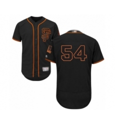 Men's San Francisco Giants #54 Reyes Moronta Black Alternate Flex Base Authentic Collection Baseball Player Jersey