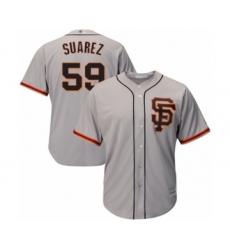 Men's San Francisco Giants #59 Andrew Suarez Grey Alternate Flex Base Authentic Collection Baseball Player Jersey