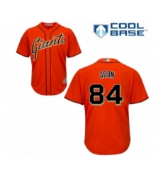 Youth San Francisco Giants #84 Melvin Adon Authentic Orange Alternate Cool Base Baseball Player Jersey