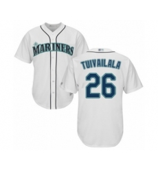 Youth Seattle Mariners #26 Sam Tuivailala Authentic White Home Cool Base Baseball Player Jersey