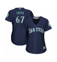Women's Seattle Mariners #67 Matt Festa Authentic Navy Blue Alternate 2 Cool Base Baseball Player Jersey