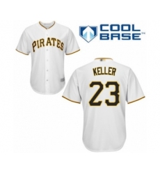 Youth Pittsburgh Pirates #23 Mitch Keller Authentic White Home Cool Base Baseball Player Jersey