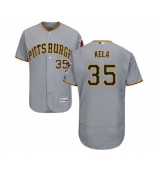 Men's Pittsburgh Pirates #35 Keone Kela Grey Road Flex Base Authentic Collection Baseball Player Jersey