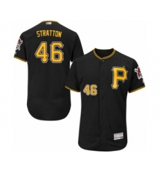Men's Pittsburgh Pirates #46 Chris Stratton Black Alternate Flex Base Authentic Collection Baseball Player Jersey