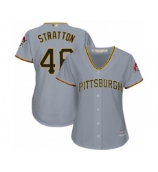 Women's Pittsburgh Pirates #46 Chris Stratton Authentic Grey Road Cool Base Baseball Player Jersey