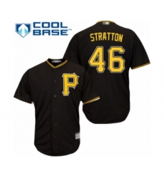 Youth Pittsburgh Pirates #46 Chris Stratton Authentic Black Alternate Cool Base Baseball Player Jersey