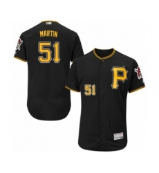 Men's Pittsburgh Pirates #51 Jason Martin Black Alternate Flex Base Authentic Collection Baseball Player Jersey