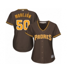Women's San Diego Padres #50 Adrian Morejon Authentic Brown Alternate Cool Base Baseball Player Jersey