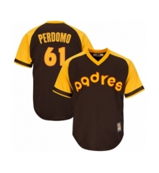 Youth San Diego Padres #61 Luis Perdomo Authentic Brown Alternate Cooperstown Cool Base Baseball Player Jersey