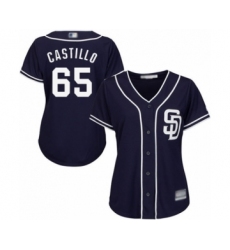 Women's San Diego Padres #65 Jose Castillo Authentic Navy Blue Alternate 1 Cool Base Baseball Player Jersey
