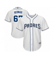 Youth San Diego Padres #67 David Bednar Authentic White Home Cool Base Baseball Player Jersey