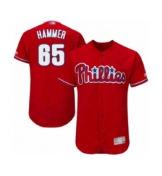 Men's Philadelphia Phillies #65 JD Hammer Red Alternate Flex Base Authentic Collection Baseball Player Jersey