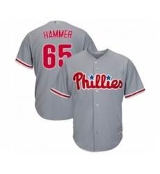 Youth Philadelphia Phillies #65 JD Hammer Authentic Grey Road Cool Base Baseball Player Jersey